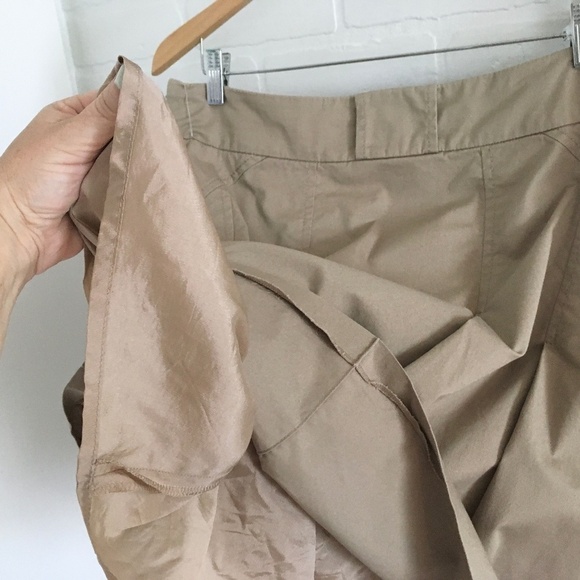 Escada Sport Rudy Skirt Medium Beige Khaki Cotton Pleated Cargo Safari Pockets M - Picture 14 of 14